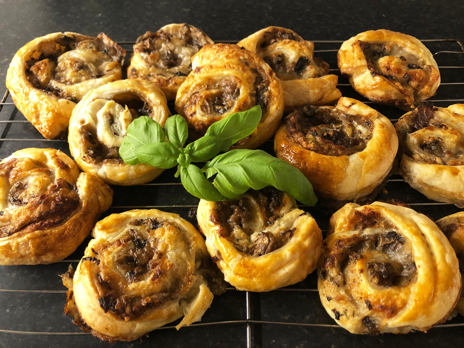 Recipe Juniors Mushroom Puff Pastry Pinwheels Time to Cook